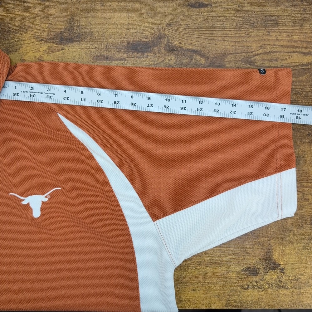 Vintage Nike Dri-Fit UT Texas Longhorns Polo Shirt Mens Large Orange - Picture 6 of 12